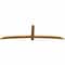 Ekena Millwork Bellingham Rough Sawn Timber Gable Bracket, Western Red Cedar, 96"W x 28"H x 2"D x 4"F, 7/12 Pitch GBW096X28X0204BEL00RWR - alternate 3